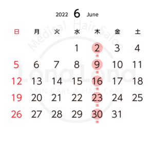 6月の営業日