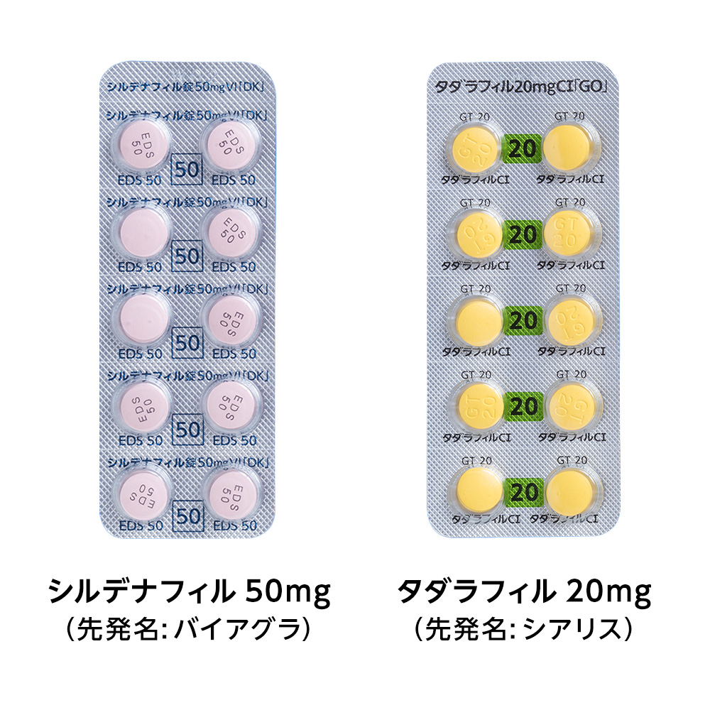 ED治療薬シルデナフィルとタダラフィル
